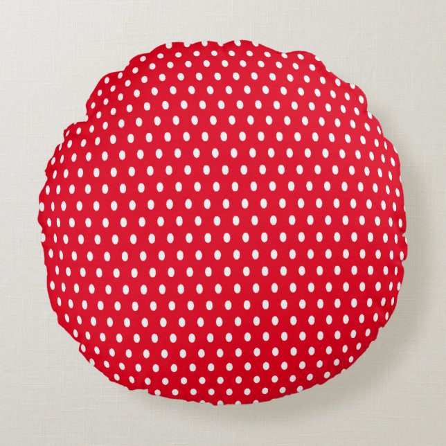 Polka Dot - Rundes Kissen (Vorderseite)
