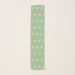Polka Dot Scarf (Sage Green & Pastel Pink) Schal<br><div class="desc">Polka dots...  im Vintagen Stil.. Weiß grüner Hintergrund mit pastellrosa Polka Punkten.. Eine tolle Geschenkidee...  für Geburtstage,  Feiern,  Feiertage und vieles mehr...  oder eine Touch Vintagen Charmes zu Ihrem eigenen Schrank hinzufügen... </div>