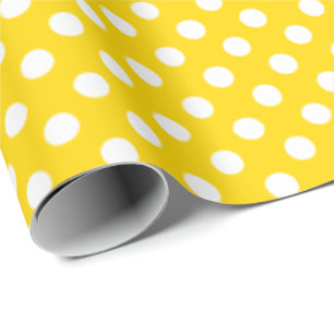 Polka Dot School Bus gelb Geschenkpapier