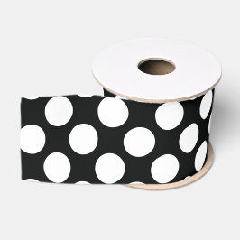 Polka Dot (schwarz & weiß) in beliebiger Größe | A Ripsband