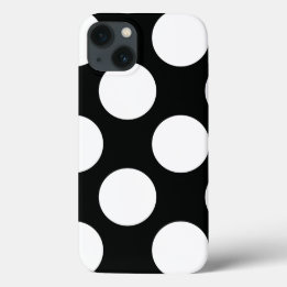 Polka Dot (Schwarz & Weiß) in beliebiger Größe anp Case-Mate iPhone Hülle