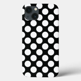 Polka Dot (Schwarz & Weiß) in beliebiger Größe anp Case-Mate iPhone Hülle