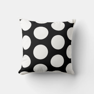 Polka Dot Schwarz-Weiß-Muster Kissen