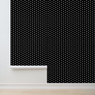 Polka Dot Schwarz-weißes Muster Trendy Retro Tapete