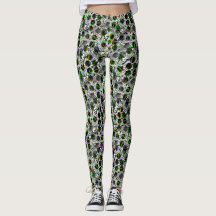 Polka Dot Scribbles Print Leggings