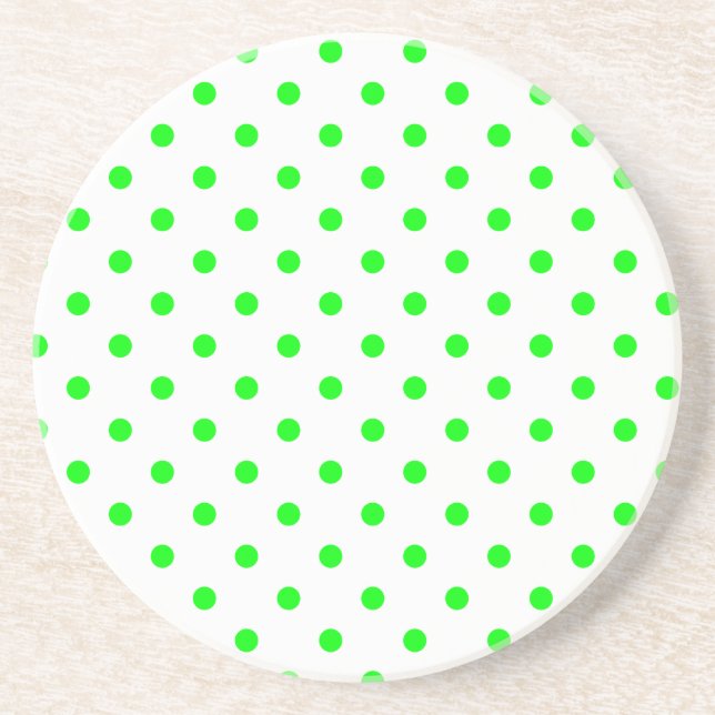 Polka Dot Series - Green & White Untersetzer (Vorne)