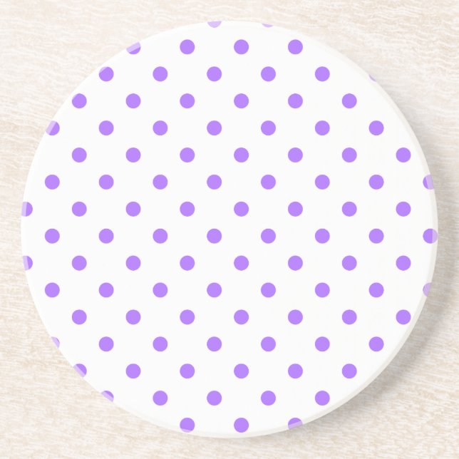 Polka Dot Series - Lila und weißer Untersetzer (Vorne)