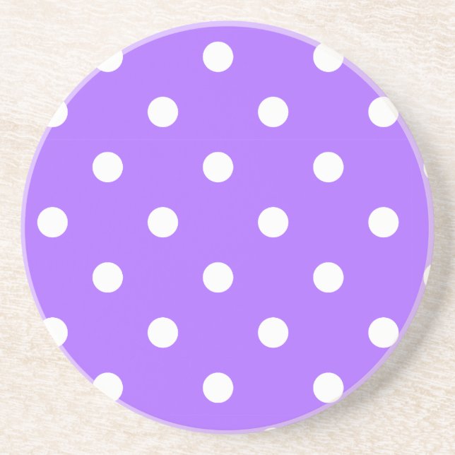 Polka Dot Series - Lila und weißer Untersetzer (Vorne)