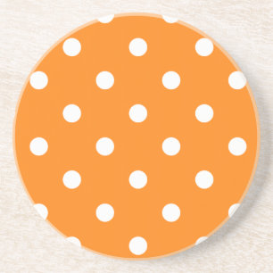 Polka Dot Series - Orange & White Untersetzer