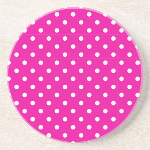 Polka Dot Series - Rosa und Weiß Untersetzer
