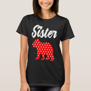 Polka Dot Sister Bear Big Sister Matching Family T-Shirt