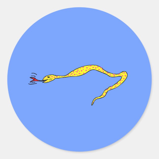 Polka Dot Snake Runder Aufkleber (Vorderseite)