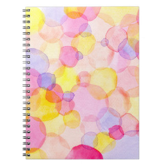 Polka Dot Splash: Farbenfrohe Wasserfarbe Notizblock