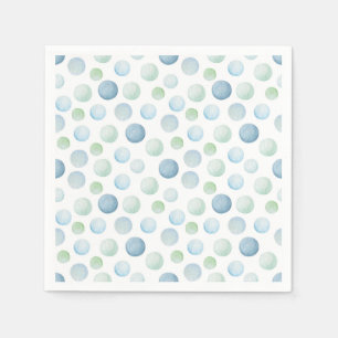 "Polka Dot Splash" Wasserfarbe Babydusche Napkins Serviette