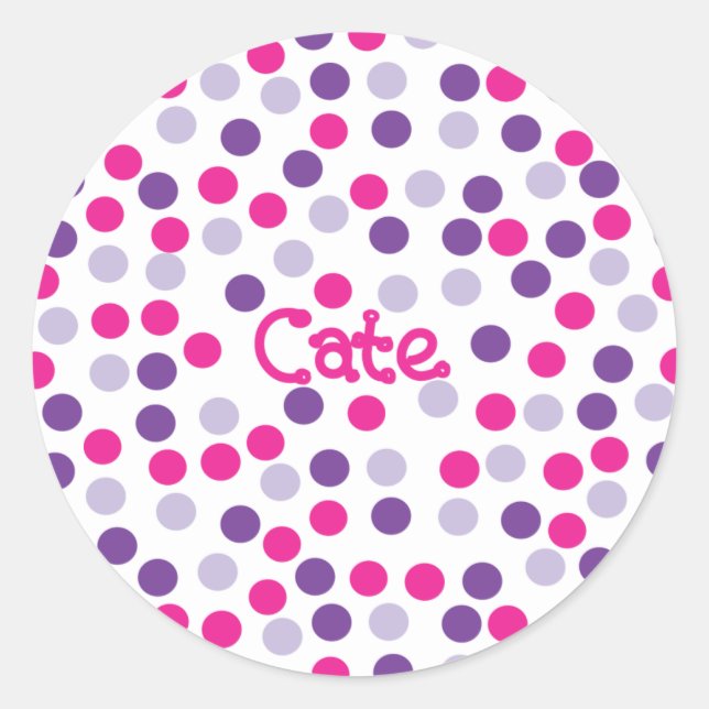 Polka Dot Sticker - Katze 2 (Vorderseite)