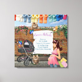 Polka-dot Street Art Scene Leinwanddruck