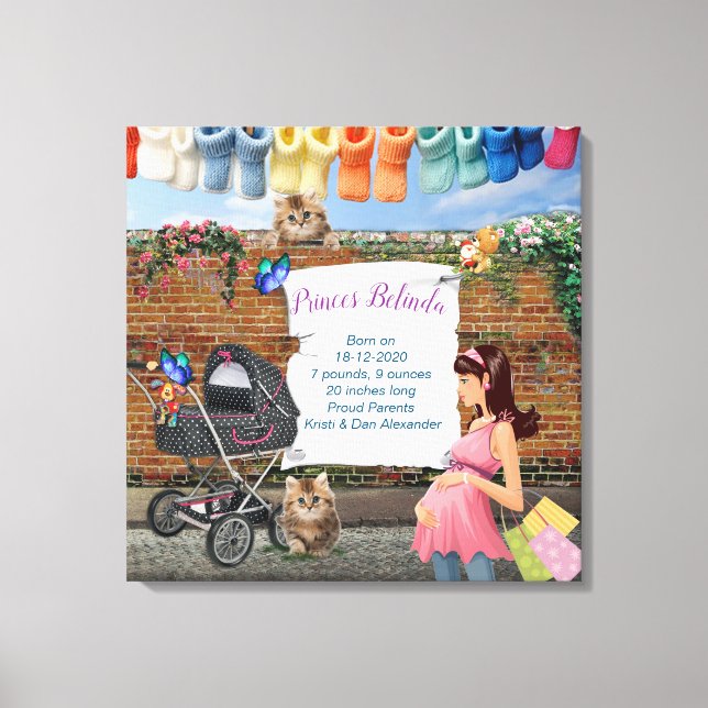 Polka-dot Street Art Scene Leinwanddruck (Vorderseite)