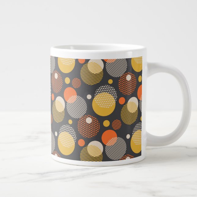 Polka-Dot-Streifenmuster Jumbo-Tasse (Rechts)