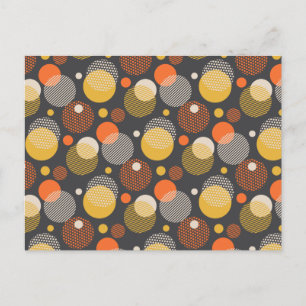 Polka Dot Stripe Muster Feiertagspostkarte