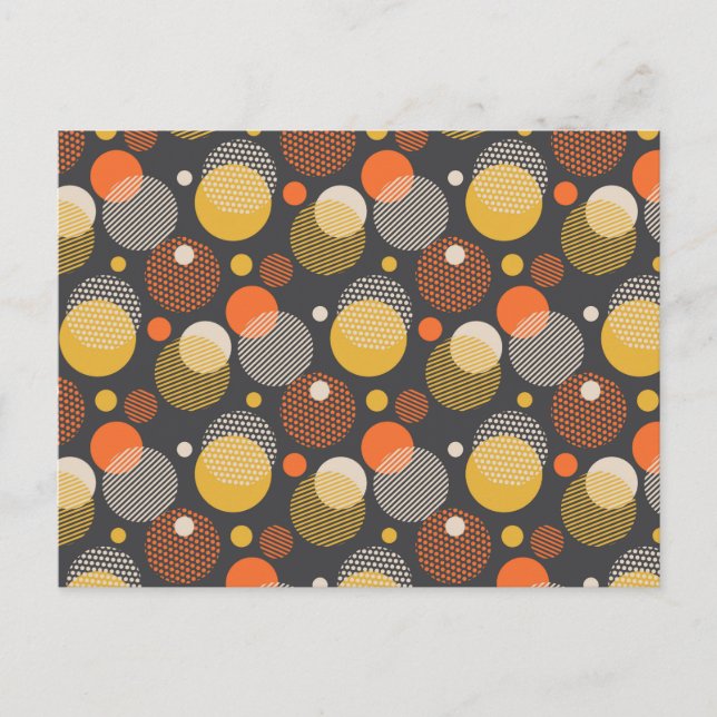 Polka Dot Stripe Muster Feiertagspostkarte (Vorderseite)