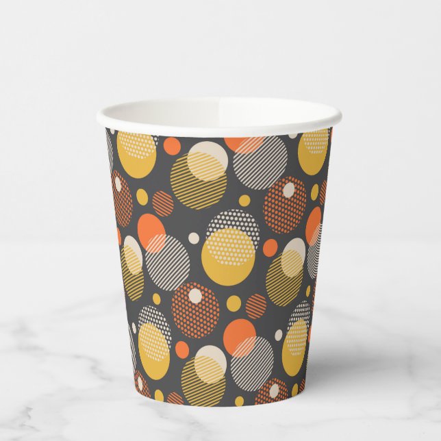 Polka Dot Stripe Muster Pappbecher (Links)