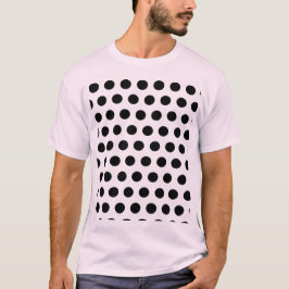Polka Dot T - Shirt (rosa und schwarz)