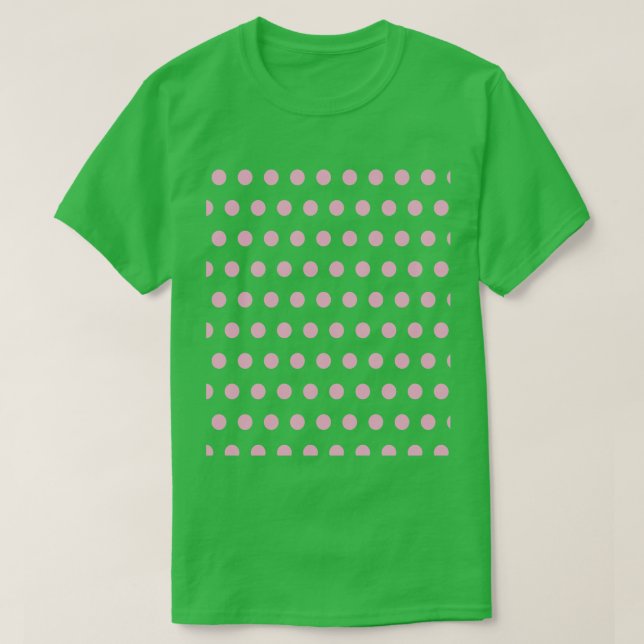 Polka Dot T - Shirt (Sage Green & Pastel Pink) (Design vorne)