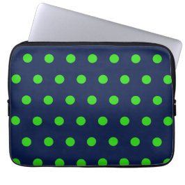 Polka Dot Tablet Case (Navy Blue & Lime Green)