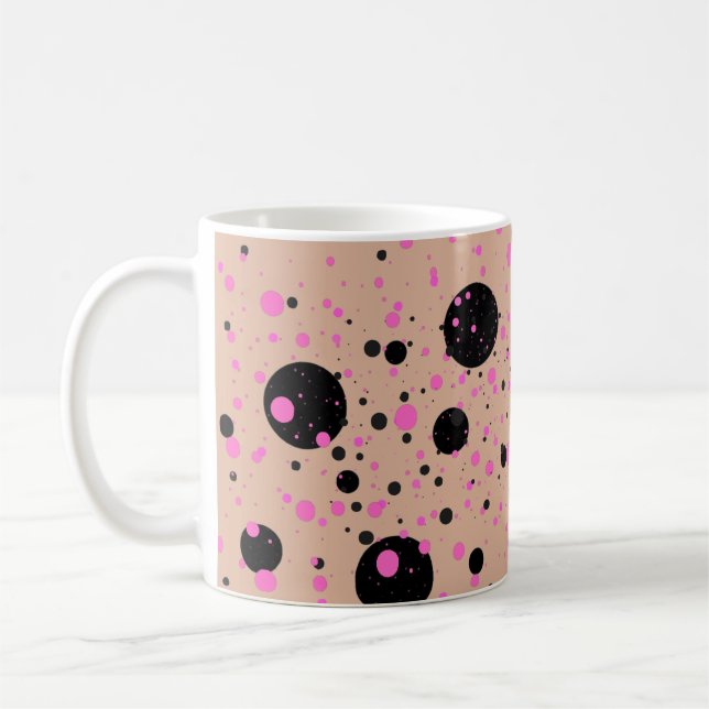 Polka Dot Tasse - Stilvoller Kaffee Cup (Links)