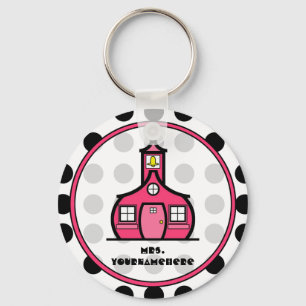 Polka Dot Teacher Schlüsselanhänger