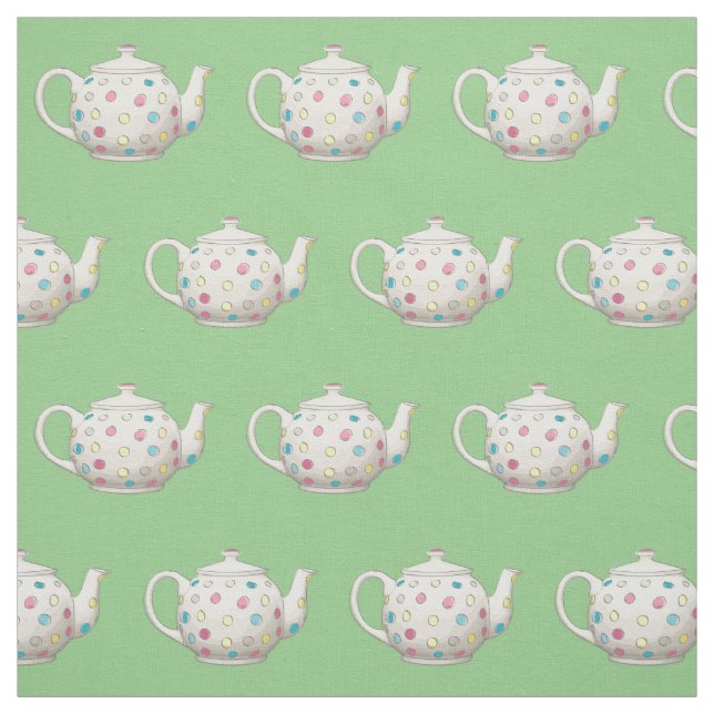 Polka Dot Tee Pot Stoff (Muster)