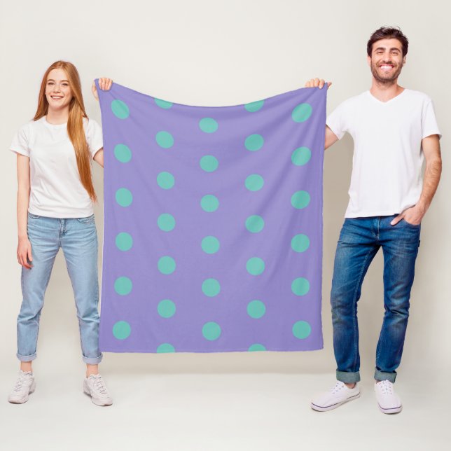 Polka Dot Throw Blanket (Lavender & Aqua) Fleecedecke (Beispiel)