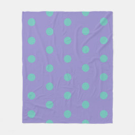 Polka Dot Throw Blanket (Lavender & Aqua) Fleecedecke