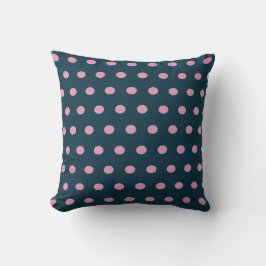 Polka Dot Throw Kissen (Mitternacht blau und weich