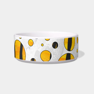 Polka Dot Tiger Black and Orange Print Napf