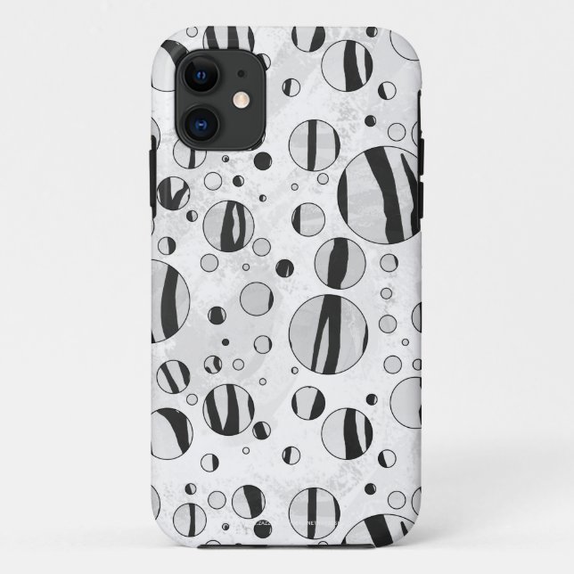 Polka Dot Tiger Black and White Print Case-Mate iPhone Hülle (Rückseite)