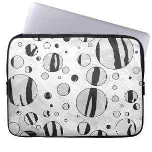 Polka Dot Tiger Black and White Print Laptopschutzhülle