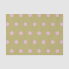 Polka Dot Tissue (Gold und Pastellrosa) Seidenpapier