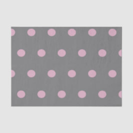 Polka Dot Tissue Paper (dunkelgrau und weich rosa) Seidenpapier