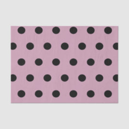 Polka Dot Tissue Paper (rosa und schwarz) Seidenpapier
