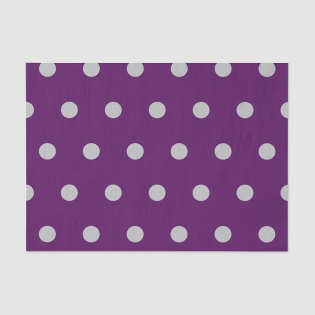 Polka Dot Tissue (Plum & Silver) Seidenpapier (Vorderseite)