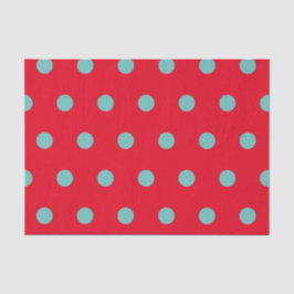 Polka Dot Tissue (Red & Aqua) Seidenpapier