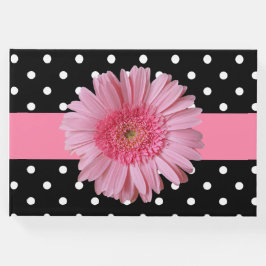Polka Dot und Pink Gerber Daisy Wedding Gästebuch