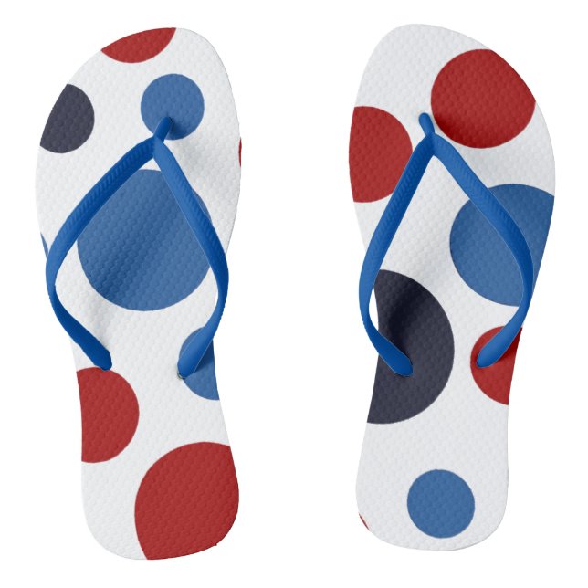 Polka-Dot USA Patriotic Flip Flops (Fußbett)