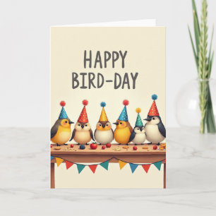 Polka Dot Vogelparty-Karte Karte