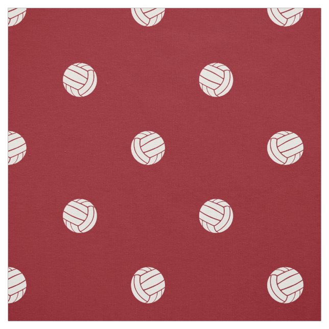 polka dot volleyballs on red or ANY background Stoff (Muster)