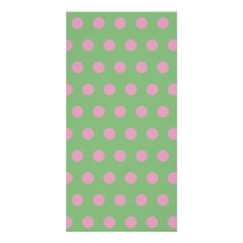 Polka Dot Wall Poster (Sage Green & Pastel Pink)