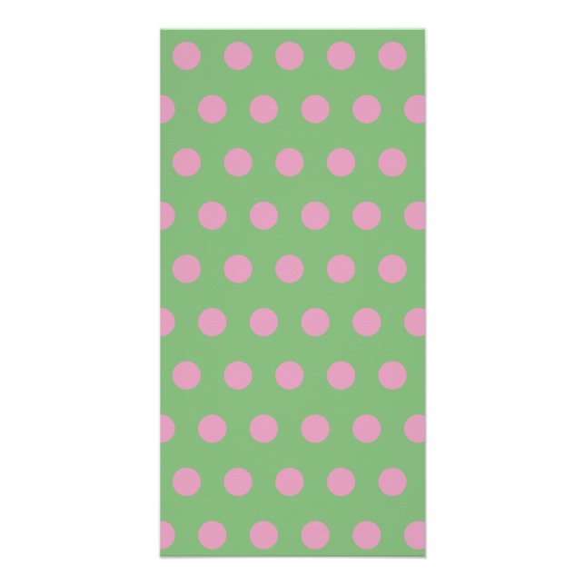 Polka Dot Wall Poster (Sage Green & Pastel Pink) (Vorderseite)