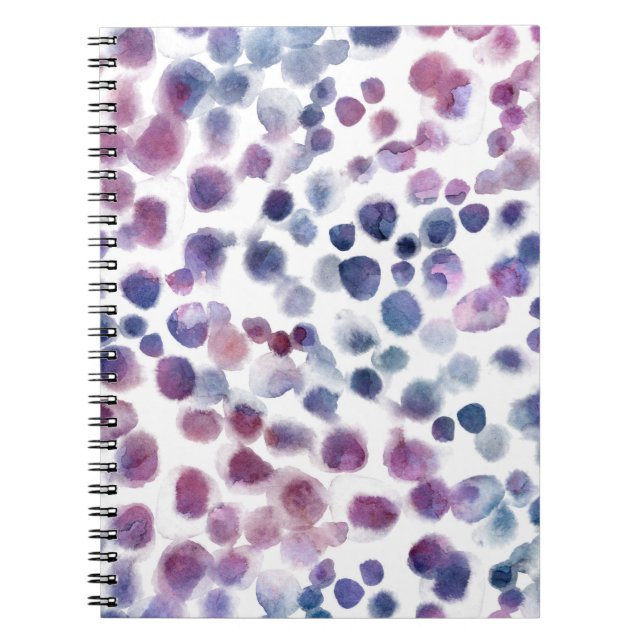 Polka Dot Wasserfarbe: Geometrisch Nahtlos. Notizblock (Vorderseite)