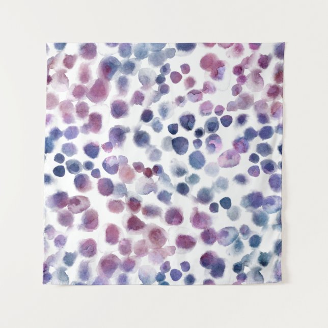 Polka Dot Wasserfarbe: Geometrisch Nahtlos. Wandteppich (Vorderseite)